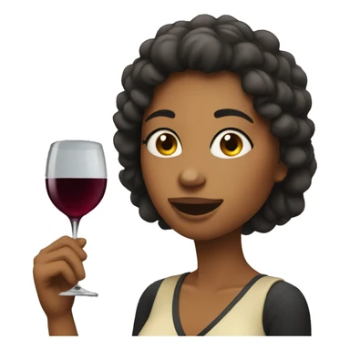 Woman drinking wine sticker