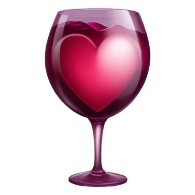 Corazón de color vino sticker