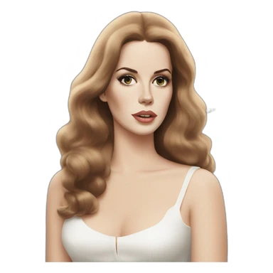 lana del rey smoking sticker