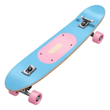 Blue and pink pastel skate board  sticker