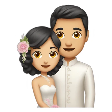 asian wedding sticker