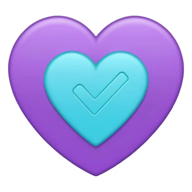 purple and cian checkmark sticker