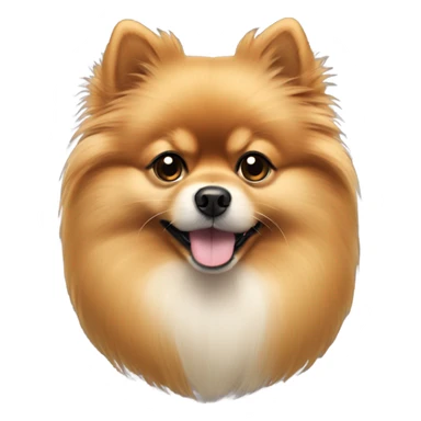 Tan Pomeranian with white beard  sticker