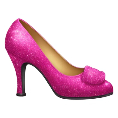hot pink sparkly heel sticker
