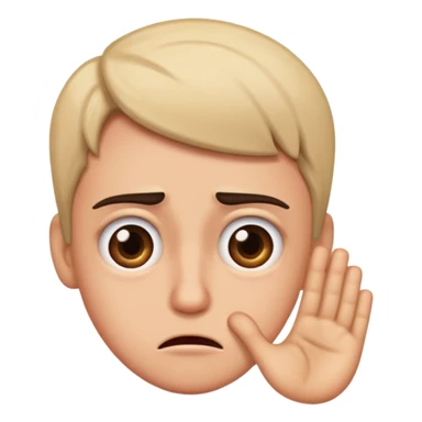 Make a emoji of a person saying "Ew" sticker