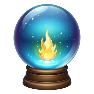 Crystal Ball – Transparent orb glowing with light sticker