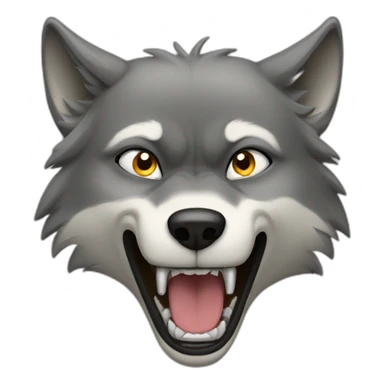female wolf growling sticker
