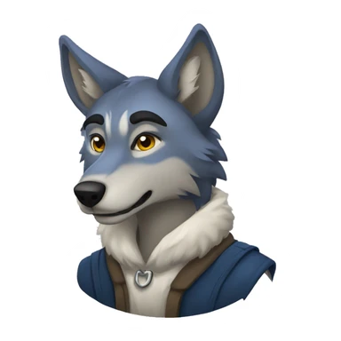 Wolf anthro sticker