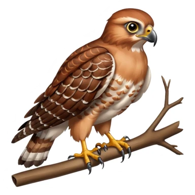 red-shouldered hawk juvenile sticker