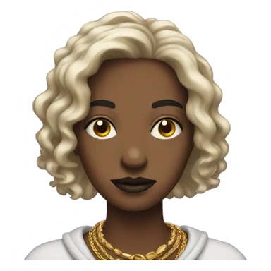 Raven wearing gold necklace sticker