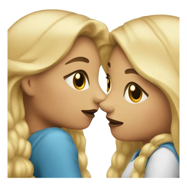 2 girls which gossiping together (one with dark hair second with blonde hair) sticker