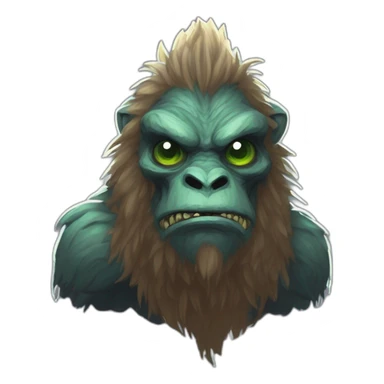 alien bigfoot creature  monster scifi roguelike rpg style inspired by slay thee spire sticker