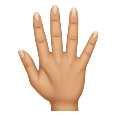 Emoji of ring finger bent forward and all other fingers standing straight from the wrist sticker