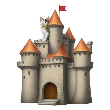 castle with a cat sticker