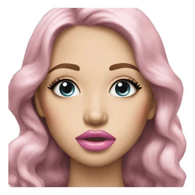 Pastell pink lips sticker