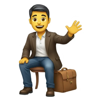 A man proposing  sticker