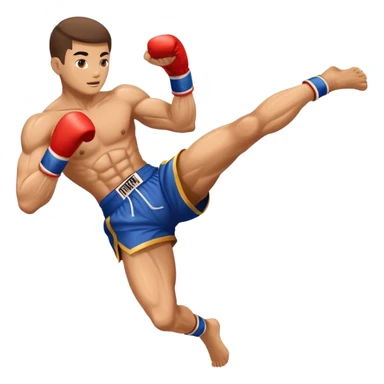 Muay thai jumping knee action sticker