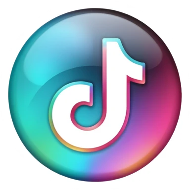 tiktok logo thats glowing sticker