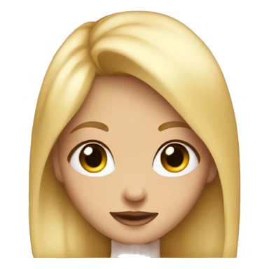 Blonde girl with hearts as eyes cute sticker