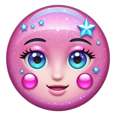 pink sparkle sticker