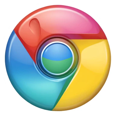pastel google chrome logo sticker
