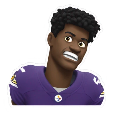 Lamar Jackson beating Steelers  sticker