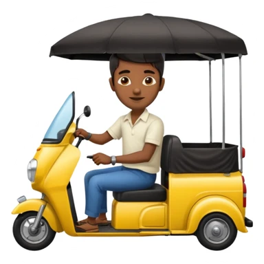 generate an ios genmoji of an indian auto sticker