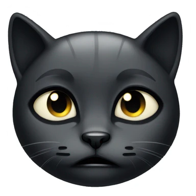 Black cat cry sticker