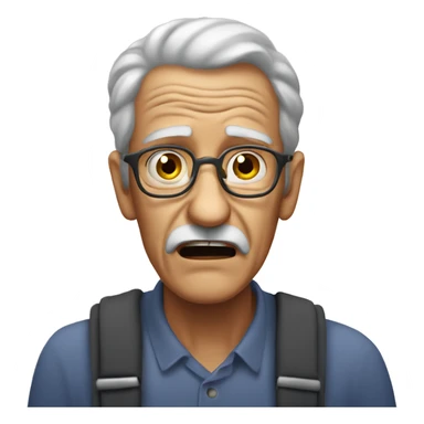 scared old uncle  sticker