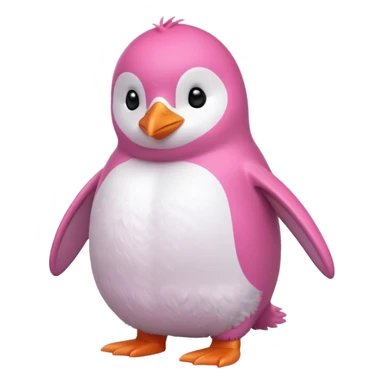 Pink penguin sticker