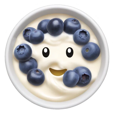 Blueberry yogurt bowl sticker