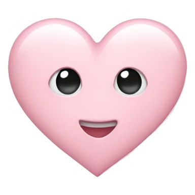 pastel light pink heart sticker