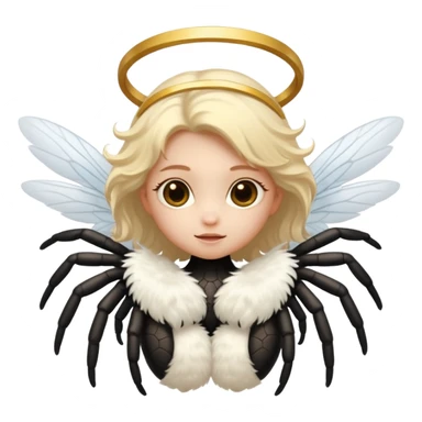 cute angel spider sticker