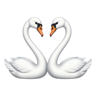 two swans in love but make it look like not ai sticker