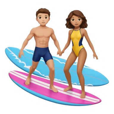 Tom holland and zendaya surfing  sticker