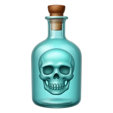 Cyan poison bottle  sticker