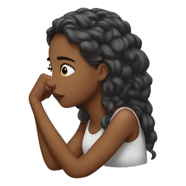 Overthinking girl sticker