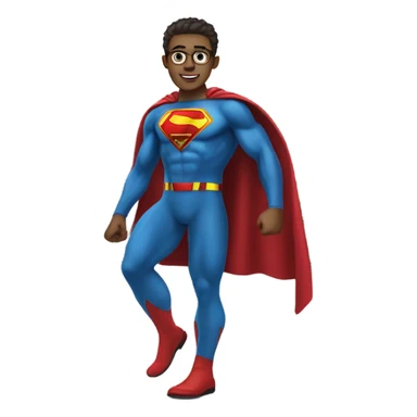 super-man go to school  sticker