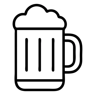 beer mug outlined icon sticker