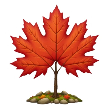 red maple sticker