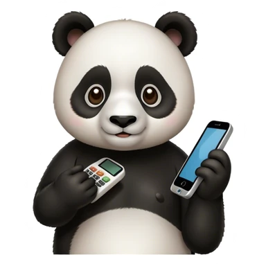 Panda texting  sticker