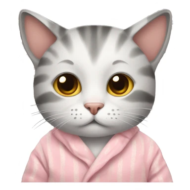 cat in pyjama sticker