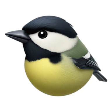 great tit head sticker
