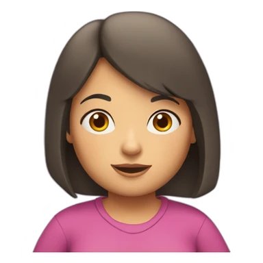 Fat dora at the school sticker