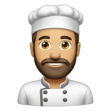 Cuisinier avec une barbe brune sticker