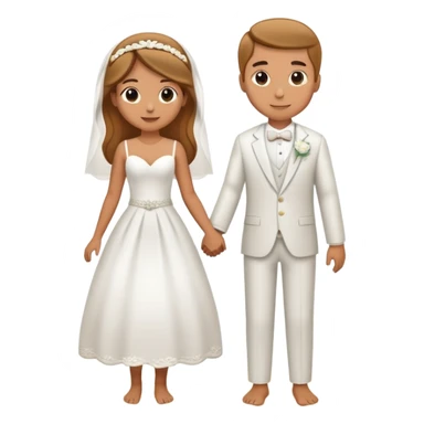 Wedding couple on the beach  sticker