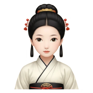 皮肤白皙女孩 - 长黑发，大波浪 - 上臂有纹身 - 下臂无纹身 - 身穿棕色露脐短袖衬衫 - 全身照 - 仅上臂有纹身 sticker