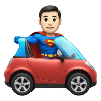 superman with glass in electric car sticker