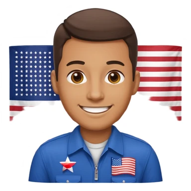 male tour guide in USA sticker