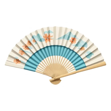 paper hand fan sticker